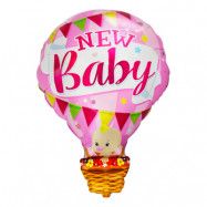 Folieballong New Baby Rosa Luftballong