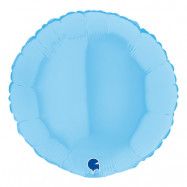 Folieballong Rund Pastellblå Matt - 45 cm