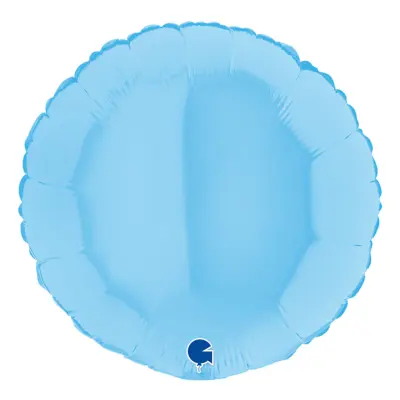 Folieballong Rund Pastellblå Matt - 91 cm