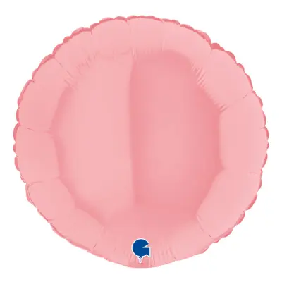 Folieballong Rund Pastellrosa Matt - 45 cm
