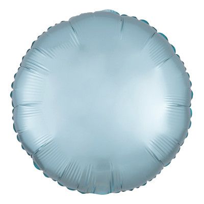 Folieballong Rund Satin Pastellblå