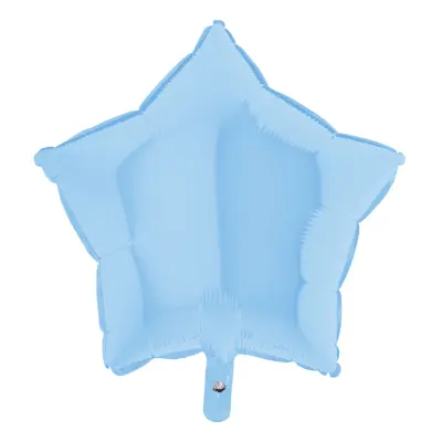 Folieballong Stjärna Matt Ljusblå