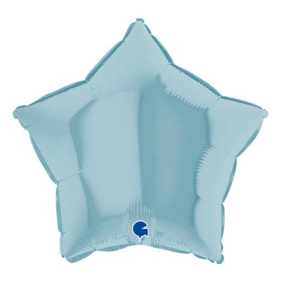 Folieballong Stjärna Pastellblå