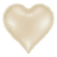 Folieballong Sweetie Heart Satin Cream