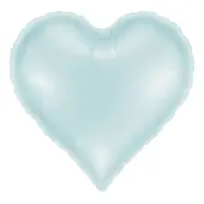 Folieballong Sweetie Heart Satin Pastellblå