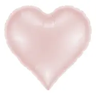 Folieballong Sweetie Heart Satin Pastellrosa