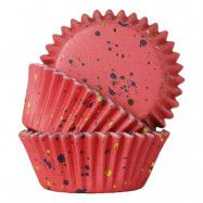 Folieformar Muffins Rosa/Guld Flakes - 30-pack