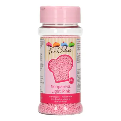 FunCakes Strössel Nonpareils Light Pink/Ljusrosa - 80 g