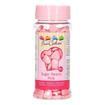 FunCakes Strössel Sugar Hearts Pink/Rosa - 80 g