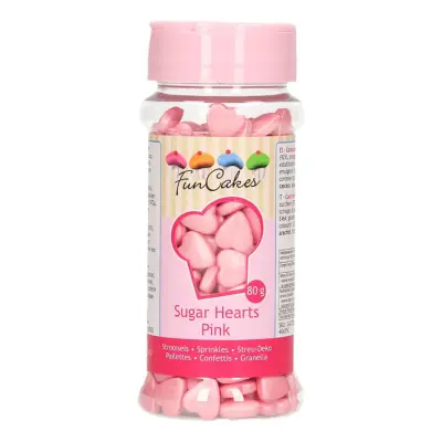 FunCakes Strössel Sugar Hearts Pink/Rosa - 80 g