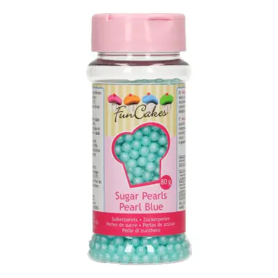 FunCakes Strössel Sugarpearls Pearl Blue/Blå - 80 g