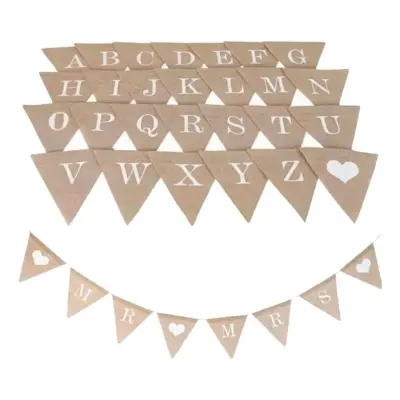 Gör Det Själv Jute Banderoll - Tecken Hjärta