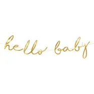 Girlang Hello Baby Guld Metallic