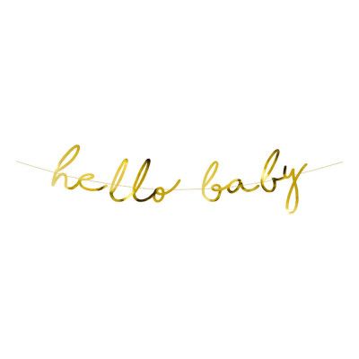 Girlang Hello Baby Guld Metallic