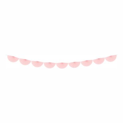 Pappersgirlang Rosetter Ljusrosa - 300 cm