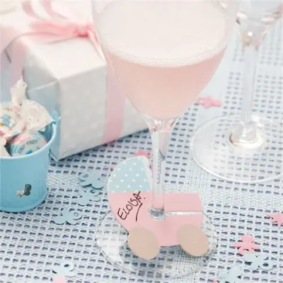 Glasmarkörer Baby Shower - 10-pack