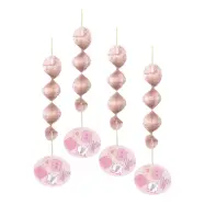 Hängande Dekoration Babyshower Rosa - 4-pack