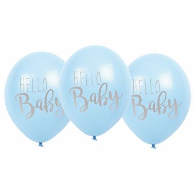 JaBaDaBaDo Ballonger Hello baby (Blå)