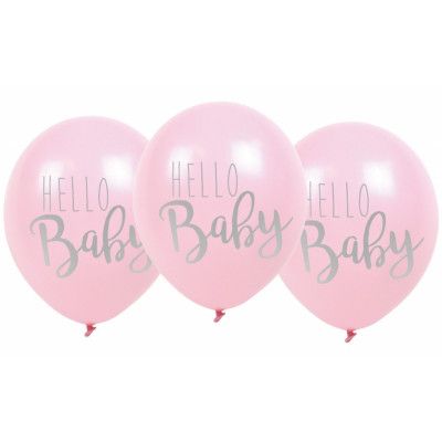 JaBaDaBaDo Ballonger Hello baby (Rosa)