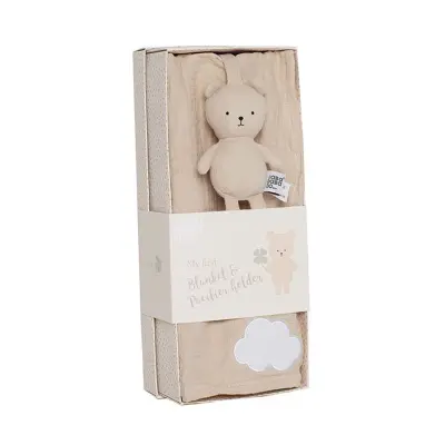 Jabadabado presentkit babyfilt beige/teddy nappkompis