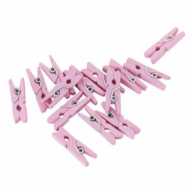 Klädnypor Mini Rosa - 24-pack