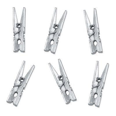 Klädnypor Små Silver Metallic - 10-pack