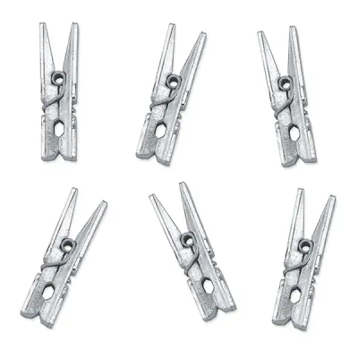 Klädnypor Små Silver Metallic - 10-pack