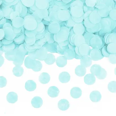 Konfetti Rund Ljusblå