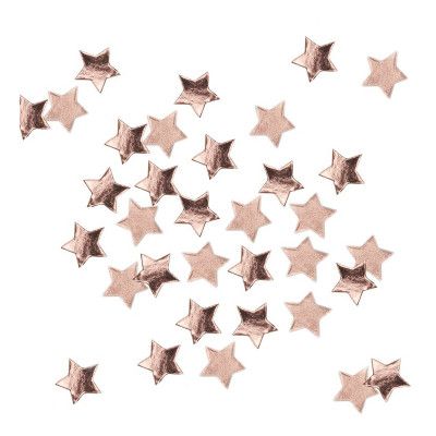 Konfetti Stjärnor Roséguld Metallic - 14 gram