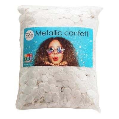 Konfetti Vit Runda - 250 gram