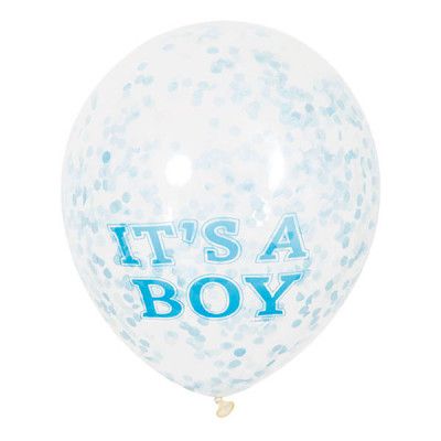 Konfettiballonger It's a Boy - 6-pack