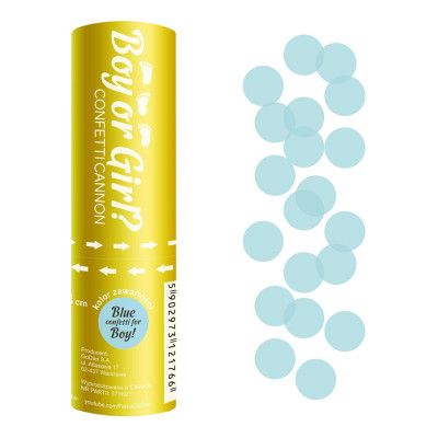 Konfettikanon Boy or Girl Blå - 15 cm