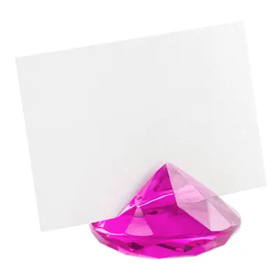 Placeringskorthållare Diamant Mörkrosa - 10-pack