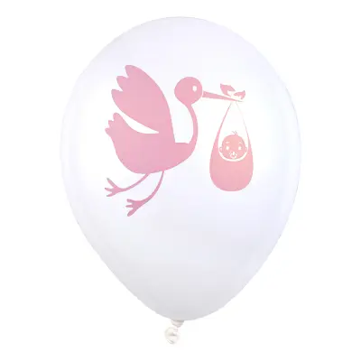 Latexballonger Babyshower Rosa - 8-pack