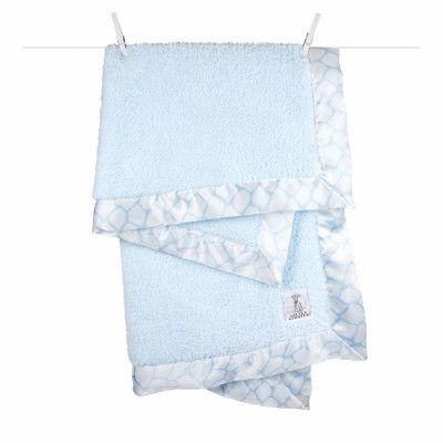 Little Giraffe, Chenille Giraffe Filt Blå