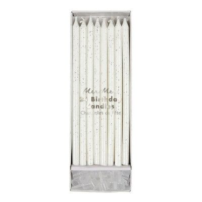 Meri Meri Tårtljus 24-pack (Silver)