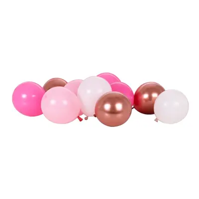 Ballonger Mini Rosa/Roséguld Mix - 40-pack