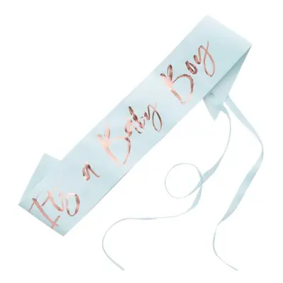 Ordensband It´s A Baby Boy Ljusblå/Roséguld