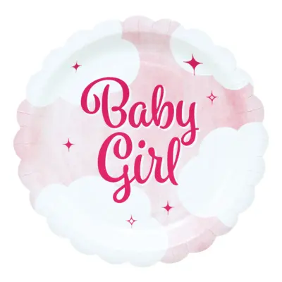 Pappersassietter Baby Girl - 8-pack