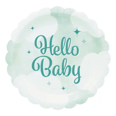 Pappersassietter Hello Baby - 8-pack