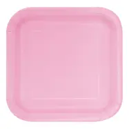 Pappersassietter Kvadrat Ljusrosa - 16-pack