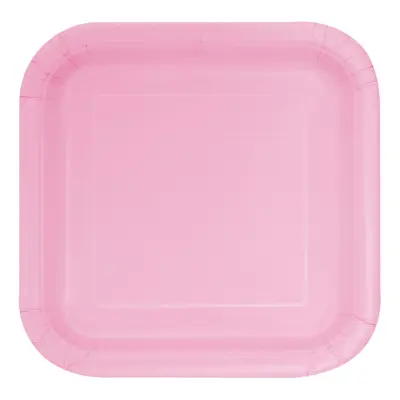 Pappersassietter Kvadrat Ljusrosa - 16-pack