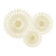 Pappersfjädrar Gräddvit - 3-pack