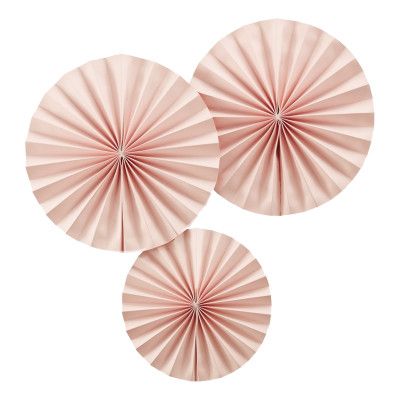 Pappersfjädrar Ljusrosa Hängande Dekoration - 3-pack