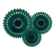 Pappersfjädrar Mörkgrön - 3-pack