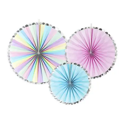 Pappersfjädrar Pastellmix - 3-pack