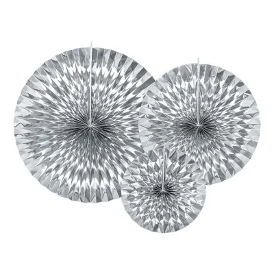 Pappersfjädrar Silver Metallic - 3-pack