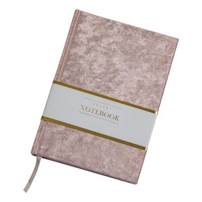 Anteckningsbok Sammet Rosa