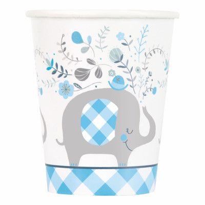 Pappersmuggar Elefanter Blå - 8-pack