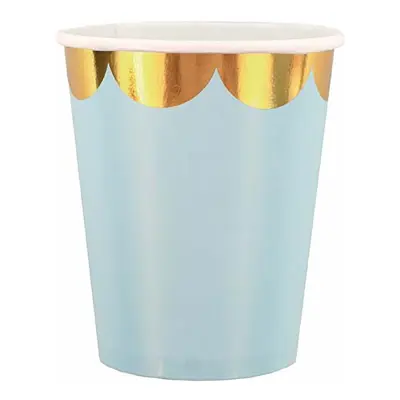 Pappersmuggar Pastell Blå/Guld - 8-pack